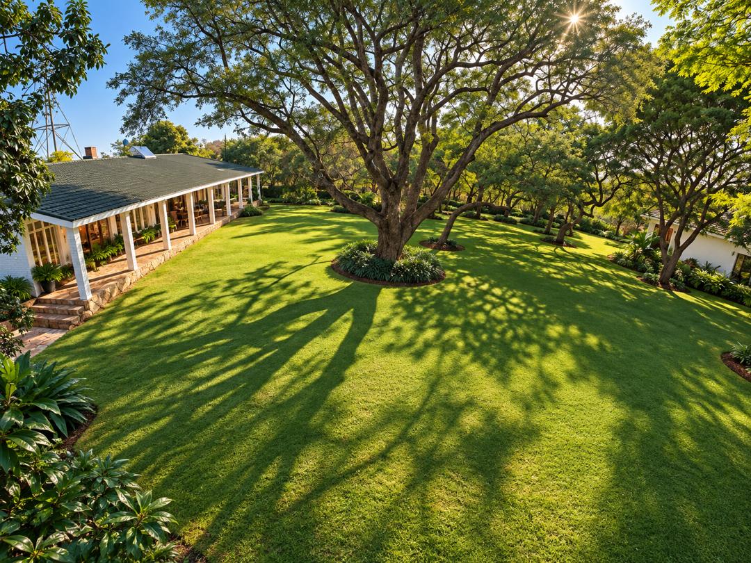 The main garden at Musketeers Lodge