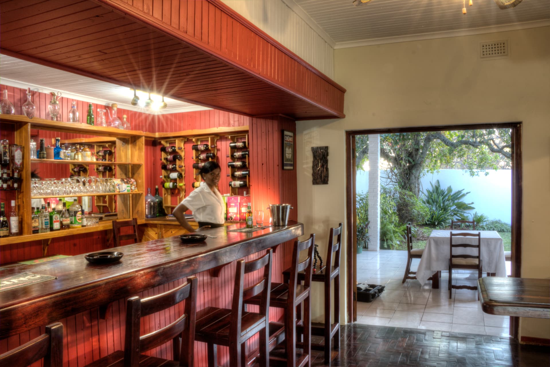 The bar area
